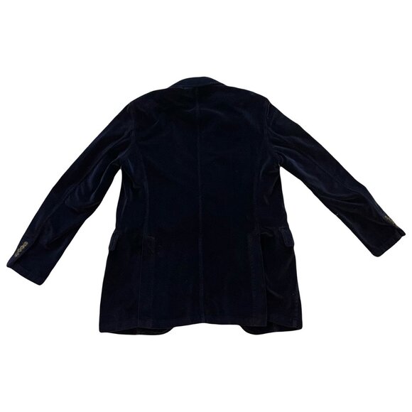 Peter Elliot Navy Velvet Blazer - Picture 2 of 3